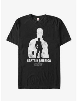 Movies Marvel Avengers: Infinity War Captain America Silhouette T-Shirt