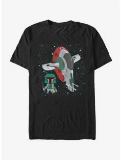Movies Star Wars Cartoon Boba Fett Slave I T-Shirt