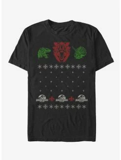 Movies Jurassic Park Ugly Christmas Sweater Raptor T-Shirt