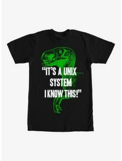 Movies Jurassic Park Unix System Velociraptor T-Shirt