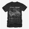 Online Exclusives Star Wars TIE Fighter Blueprint T-Shirt