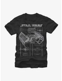 Online Exclusives Star Wars TIE Fighter Blueprint T-Shirt
