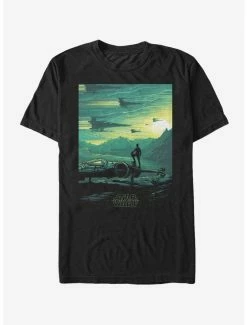 Movies Star Wars Poe X-Wing Sunset T-Shirt