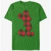 Television Disney Mickey Mouse Christmas Checkered Mickey T-Shirt