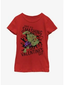 Online Exclusives Marvel Hulk Smashing Valentine Youth Girls T-Shirt