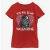 Online Exclusives Star Wars Darth Vader Valentine Youth Girls T-Shirt