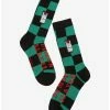 Television Demon Slayer: Kimetsu No Yaiba Tanjiro Kamado Crew Socks - BoxLunch Exclusive