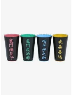 Television Demon Slayer: Kimetsu No Yaiba Circular Character Portraits Pint Glass Set -Boxlunch Store 16698517 av1