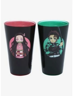 Television Demon Slayer: Kimetsu No Yaiba Circular Character Portraits Pint Glass Set -Boxlunch Store 16698517 av2