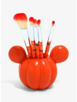 Television Disney Mickey Mouse Jack-O'Lantern Makeup Brush Set & Holder - BoxLunch Exclusive -Boxlunch Store 17774022 av3