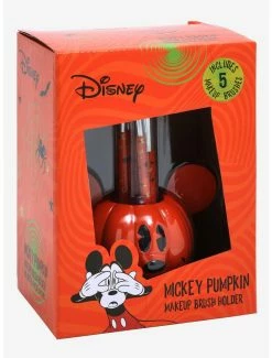 Television Disney Mickey Mouse Jack-O'Lantern Makeup Brush Set & Holder - BoxLunch Exclusive -Boxlunch Store 17774022 av4