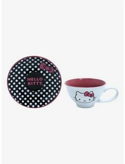 Online Exclusives Sanrio Hello Kitty Polka Dot Teacup & Saucer -Boxlunch Store 18250484 av2