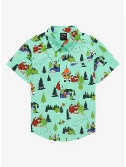 Television Our Universe Disney A Goofy Movie Camping Scenes Toddler Woven Button-Up - BoxLunch Exclusive
