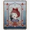 Online Exclusives Studio Ghibli Kiki’s Delivery Service Kiki & Jiji Filigree Portrait Tapestry Throw - BoxLunch Exclusive