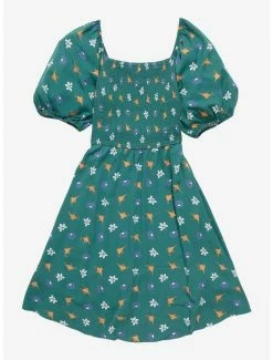 Online Exclusives Her Universe Disney Aladdin Icons Allover Print Smocked Dress - BoxLunch Exclusive