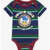 Online Exclusives Disney Donald Duck Moody Striped Infant One-Piece - BoxLunch Exclusive
